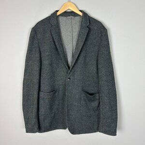 Marine Layer Declan Blazer Jacket Heather Gray Knit Classic Size 44 Men's